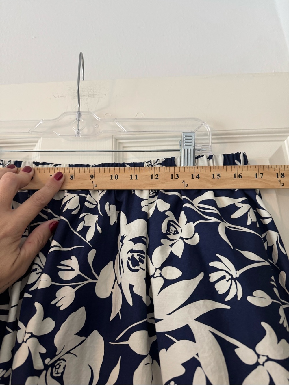a new day Navy and White Floral A-Line Midi Skirt - Picture 9 of 9